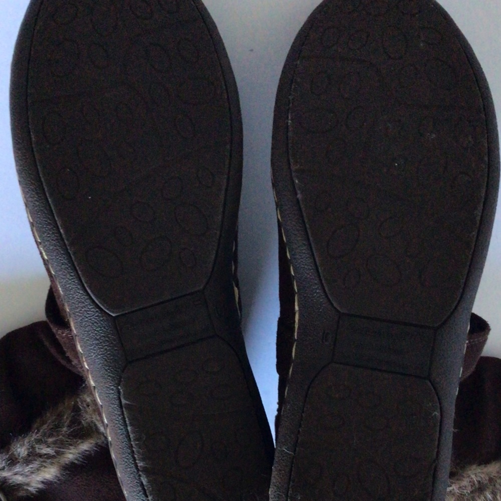 NEW American Eagle Dark Brown Suede Fur-Trimmed Boots. Size 10 - Picture 7 of 7